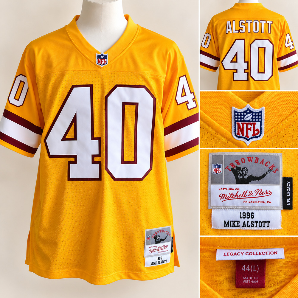 Mitchell & Ness 44 L Mike Alstott #40 Buccaneers 1996 Throwback NFL Jersey